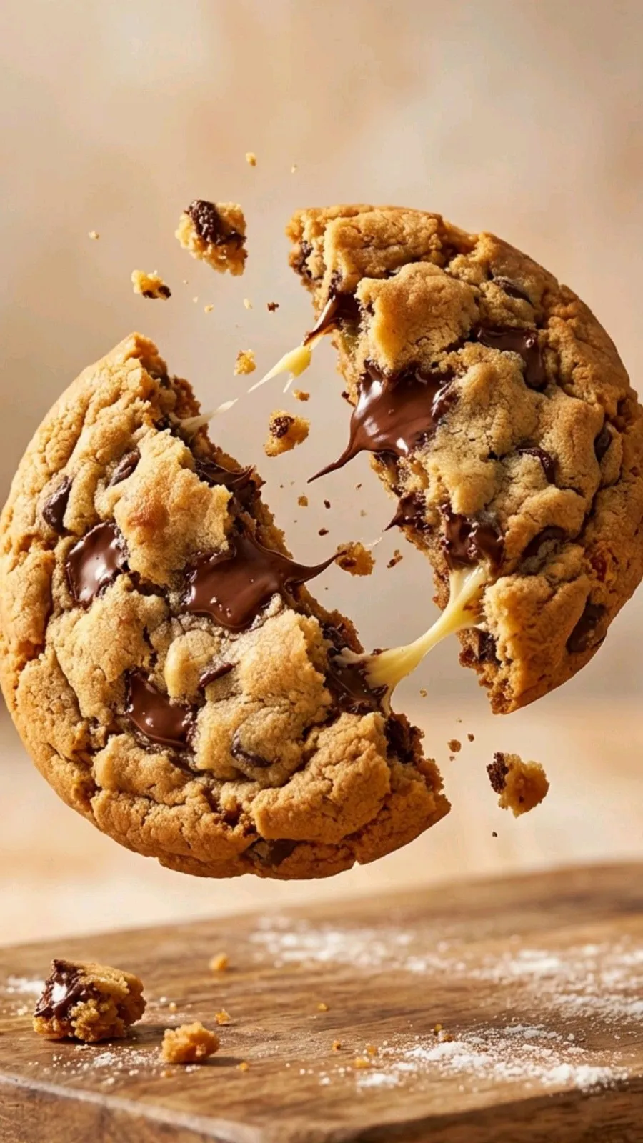 Chocolate-chip cookies with melty chocolate chunks